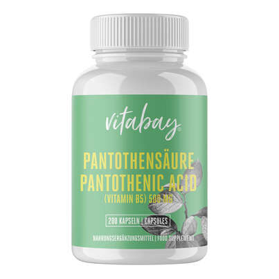 Vitabay Pantothensäure (Vitamin B5) 500 mg Kapseln, A-Nr.: 5878782 - 01
