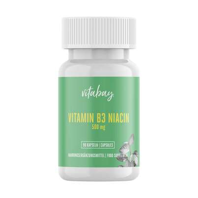 Vitabay Vitamin B3 Niacin 500 mg Kapseln, A-Nr.: 5878807 - 01