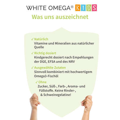Sie sehen eine Packung Vitamine für Kinder – für das Immunsystem – zuckerfrei – Omega-3, Vitamin C, D3+K2, Selen, Zink – 90 Mini-Kapseln (1 Monat), Produktbild: 03 Vitamine für Kinder – für das Immunsystem – zuckerfrei – Omega-3, Vitamin C, D3+K2, Selen, Zink – 90 Mini-Kapseln (1 Monat), A-Nr.: 5614184 - 03