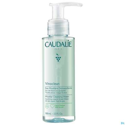 Sie sehen eine Packung Caudalie Vinoclean Reinigungswasser Mizellar 100ml, Produktbild: 01 Caudalie Vinoclean Reinigungswasser Mizellar 100ml, A-Nr.: 5413706 - 01