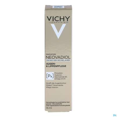 Sie sehen eine Packung Vichy Neovadiol Augen +lippenpflege 15ml, Produktbild: 02 Vichy Neovadiol Augen +lippenpflege 15ml, A-Nr.: 5644446 - 02