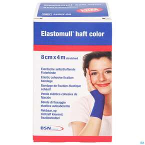 Elastische Binden Elastomull/haft/color Blau 4mx 8cm 1st, A-Nr.: 5427097 - 01