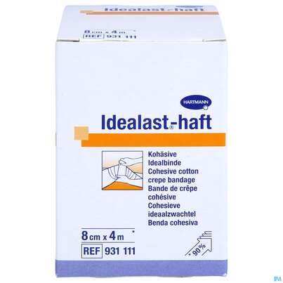 Elastische Binden Idealast/haft Kohaesiv Weiss 4mx 8cm 1st, A-Nr.: 1457517 - 01