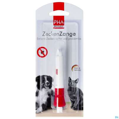 Sie sehen eine Packung Veterinaerprodukte Pha Zeckenzange F Hund +katz 1st, Produktbild: 01 Veterinaerprodukte Pha Zeckenzange F Hund +katz 1st, A-Nr.: 4234812 - 01
