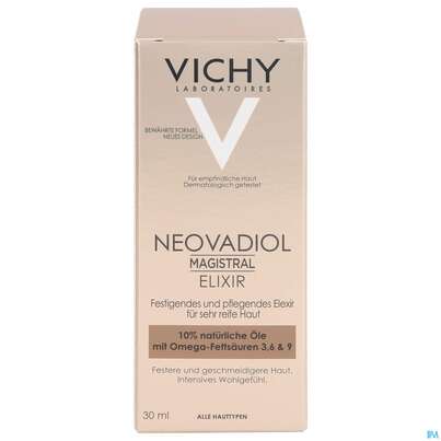 Sie sehen eine Packung Vichy Neovadiol Magistral/elixir Pflege-oel-konzentrat 30ml, Produktbild: 01 Vichy Neovadiol Magistral/elixir Pflege-oel-konzentrat 30ml, A-Nr.: 4933496 - 01