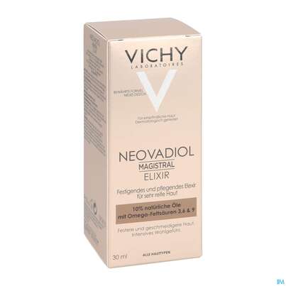 Sie sehen eine Packung Vichy Neovadiol Magistral/elixir Pflege-oel-konzentrat 30ml, Produktbild: 02 Vichy Neovadiol Magistral/elixir Pflege-oel-konzentrat 30ml, A-Nr.: 4933496 - 02