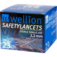 Sie sehen eine Packung Wellion SafetyLancets 23G, 200 Stk., Produktbild: 01 Wellion SafetyLancets 23G, 200 Stk., A-Nr.: 4041119 - 01