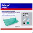 Sie sehen eine Packung Kompressen Cutimed/sorbact Contact 7x 9cm Nr 72 40st, Produktbild: 01 Kompressen Cutimed/sorbact Contact 7x 9cm Nr 72 40st, A-Nr.: 2996067 - 01