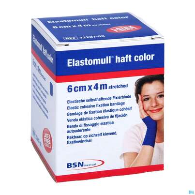 Elastische Binden Elastomull/haft/color Blau 4mx 6cm 1st, A-Nr.: 5427080 - 03