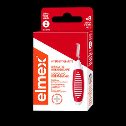 elmex® Interdentalbürsten Rot Größe 2, A-Nr.: 5429280 - 01