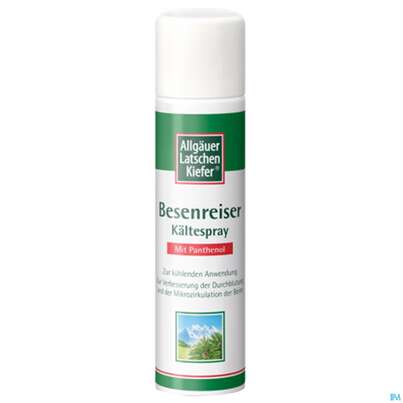 Sie sehen eine Packung Allgäuer Latschenkiefer Besenreiser Kältespray 75ml, Produktbild: 03 Allgäuer Latschenkiefer Besenreiser Kältespray 75ml, A-Nr.: 3841705 - 03