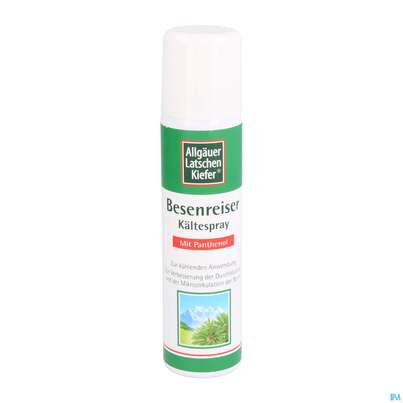 Sie sehen eine Packung Allgäuer Latschenkiefer Besenreiser Kältespray 75ml, Produktbild: 02 Allgäuer Latschenkiefer Besenreiser Kältespray 75ml, A-Nr.: 3841705 - 02