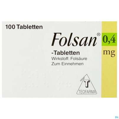 Folsan Tabl 0,4mg 100st, A-Nr.: 2423259 - 01