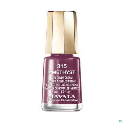 Sie sehen eine Packung Mavala Nagellacke Sublime 315 Amethyst 5ml, Produktbild: 02 Mavala Nagellacke Sublime 315 Amethyst 5ml, A-Nr.: 4152103 - 02