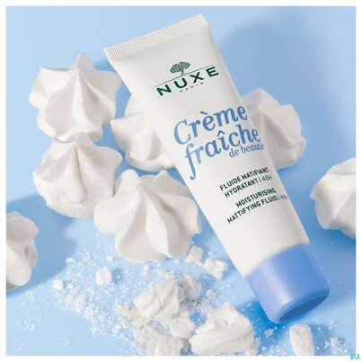 Sie sehen eine Packung Nuxe Creme/fraiche/de Beaute Moisturising/mattifying Fluid 2022 50ml, Produktbild: 07 Nuxe Creme/fraiche/de Beaute Moisturising/mattifying Fluid 2022 50ml, A-Nr.: 5669469 - 07