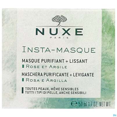 Sie sehen eine Packung Nuxe Insta-masque Purifant +lissant Reinigende+glaettende 50ml, Produktbild: 01 Nuxe Insta-masque Purifant +lissant Reinigende+glaettende 50ml, A-Nr.: 4540584 - 01