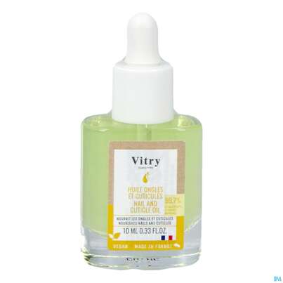 Sie sehen eine Packung Vitry Nagel-und Nagelhautöl 10ml, Produktbild: 10 Vitry Nagel-und Nagelhautöl 10ml, A-Nr.: 4628209 - 10
