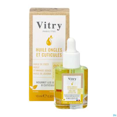 Sie sehen eine Packung Vitry Nagel-und Nagelhautöl 10ml, Produktbild: 12 Vitry Nagel-und Nagelhautöl 10ml, A-Nr.: 4628209 - 12