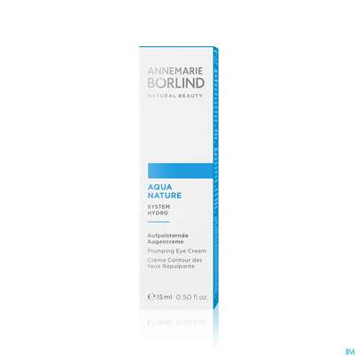 Sie sehen eine Packung Boerlind Aquanature Augenplfege Aufpolsternd 60007 15ml, Produktbild: 01 Boerlind Aquanature Augenplfege Aufpolsternd 60007 15ml, A-Nr.: 3999010 - 01
