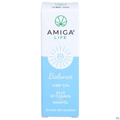 Sie sehen eine Packung Cbd Hanfoel Amiga Life Balance/12% Cbd 1200mg 10ml, Produktbild: 01 Cbd Hanfoel Amiga Life Balance/12% Cbd 1200mg 10ml, A-Nr.: 5569414 - 01