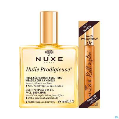 Nuxe Huile Prodigieuse Multi-dry Oil 100ml +hpo Roll-on 8ml Grat 1st, A-Nr.: 5796305 - 02