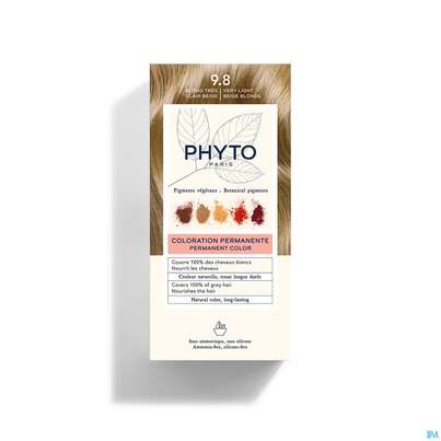 Sie sehen eine Packung Phytocolor 9.8 Sehr Helles Beigeblond 1st, Produktbild: 02 Phytocolor 9.8 Sehr Helles Beigeblond 1st, A-Nr.: 5476440 - 02