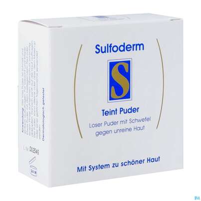 Sie sehen eine Packung Sulfoderm S Teint Kompakt-puder Natur 10g, Produktbild: 03 Sulfoderm S Teint Kompakt-puder Natur 10g, A-Nr.: 1843338 - 03