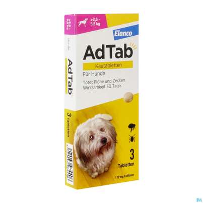 Adtab F Hunde Kautabl 112mg (2,5-5,5kg) 3st, A-Nr.: 5530599 - 02