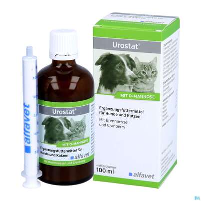 Sie sehen eine Packung Veterinaerprodukte Urostat Hund/katze 100ml, Produktbild: 04 Veterinaerprodukte Urostat Hund/katze 100ml, A-Nr.: 5066311 - 04