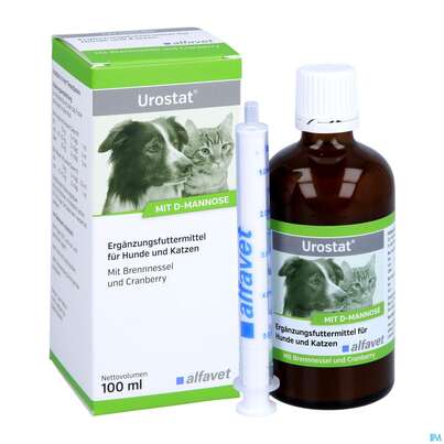 Sie sehen eine Packung Veterinaerprodukte Urostat Hund/katze 100ml, Produktbild: 05 Veterinaerprodukte Urostat Hund/katze 100ml, A-Nr.: 5066311 - 05