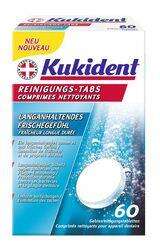 Sie sehen eine Packung Kukident Reinigungs-Tabs Langanhaltende Frische 60 Stk., Produktbild: 01 Kukident Reinigungs-Tabs Langanhaltende Frische 60 Stk., A-Nr.: 3279617 - 01