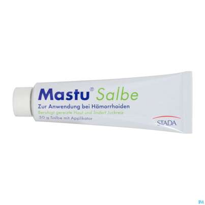 Sie sehen eine Packung Mastu Salbe +haemorrhoiden 30g, Produktbild: 05 Mastu Salbe +haemorrhoiden 30g, A-Nr.: 5646913 - 05
