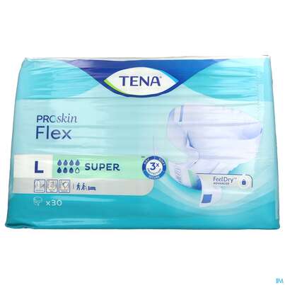 Sie sehen eine Packung Inkontinenz Tena Flex Super L 724330 30st, Produktbild: 01 Inkontinenz Tena Flex Super L 724330 30st, A-Nr.: 3393365 - 01