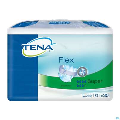 Sie sehen eine Packung Inkontinenz Tena Flex Super L 724330 30st, Produktbild: 02 Inkontinenz Tena Flex Super L 724330 30st, A-Nr.: 3393365 - 02