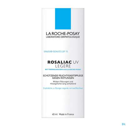 Sie sehen eine Packung La Roche Posay Gesichtspflege Rosaliac Uv Leicht Gegen Hautroetungen 40ml, Produktbild: 02 La Roche Posay Gesichtspflege Rosaliac Uv Leicht Gegen Hautroetungen 40ml, A-Nr.: 3934743 - 02