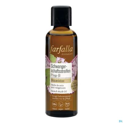 Sie sehen eine Packung Farfalla Pflegeoel Frauenliebe Schwanger- Schaftsstreifen 75ml, Produktbild: 01 Farfalla Pflegeoel Frauenliebe Schwanger- Schaftsstreifen 75ml, A-Nr.: 5781195 - 01