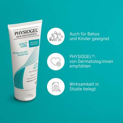 PHYSIOGEL® Scalp Care Extra Mildes Shampoo für irritierte und sehr empfindliche Kopfhaut, A-Nr.: 5419525 - 04