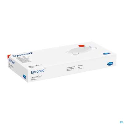 Sie sehen eine Packung Augenkompressen Eycopad Unsteril 70x85mm -hartmann 50st, Produktbild: 01 Augenkompressen Eycopad Unsteril 70x85mm -hartmann 50st, A-Nr.: 1732521 - 01