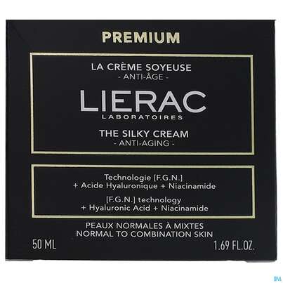 Sie sehen eine Packung Lierac Premium The Silky Cream 50ml, Produktbild: 01 Lierac Premium The Silky Cream 50ml, A-Nr.: 5839339 - 01