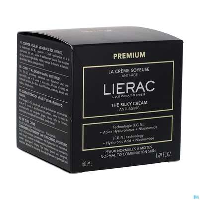 Sie sehen eine Packung Lierac Premium The Silky Cream 50ml, Produktbild: 02 Lierac Premium The Silky Cream 50ml, A-Nr.: 5839339 - 02