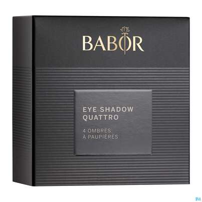 Sie sehen eine Packung Babor Eye Shadow Quattro 02 Smokey 60810 4g, Produktbild: 01 Babor Eye Shadow Quattro 02 Smokey 60810 4g, A-Nr.: 5580545 - 01