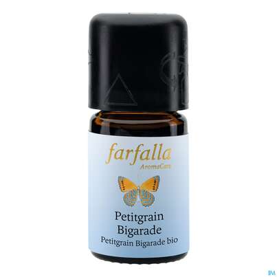 Sie sehen eine Packung Aetherische Oele Farfalla Kontr.bio.anbau Petigrain Bigarade 5ml, Produktbild: 01 Aetherische Oele Farfalla Kontr.bio.anbau Petigrain Bigarade 5ml, A-Nr.: 4866742 - 01