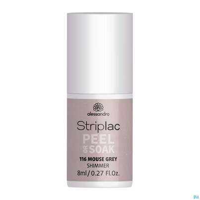 Sie sehen eine Packung Alessandro Striplac Mouse Grey 8ml, Produktbild: 01 Alessandro Striplac Mouse Grey 8ml, A-Nr.: 5191111 - 01