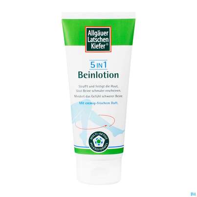Sie sehen eine Packung Allgäuer Latschenkiefer 5 In 1 Beinlotion 200ml, Produktbild: 02 Allgäuer Latschenkiefer 5 In 1 Beinlotion 200ml, A-Nr.: 4313003 - 02