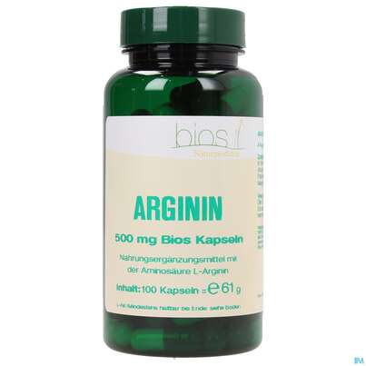 Bios Arginin 500mg 100 Kapseln, A-Nr.: 3890690 - 02