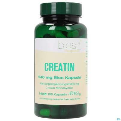 Sie sehen eine Packung Bios Creatin 540mg 100 Kapseln, Produktbild: 02 Bios Creatin 540mg 100 Kapseln, A-Nr.: 3891057 - 02
