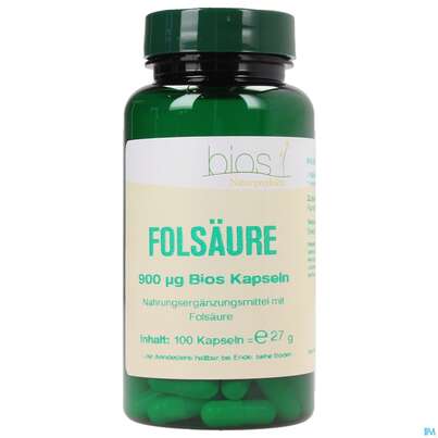 Bios Folsäure 900 µg 100 Kapseln, A-Nr.: 3891206 - 01