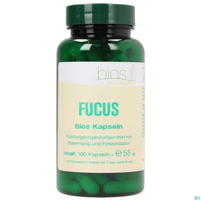 Sie sehen eine Packung Bios Fucus 100 Kapseln, Produktbild: 02 Bios Fucus 100 Kapseln, A-Nr.: 3891212 - 02