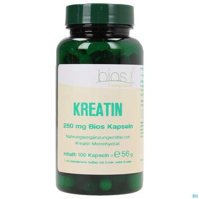 Sie sehen eine Packung Bios Kreatin 250mg 100 Kapseln, Produktbild: 02 Bios Kreatin 250mg 100 Kapseln, A-Nr.: 3891867 - 02