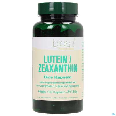 Sie sehen eine Packung Bios Lutein / Zeaxanthin 100 Kapseln, Produktbild: 02 Bios Lutein / Zeaxanthin 100 Kapseln, A-Nr.: 3892393 - 02